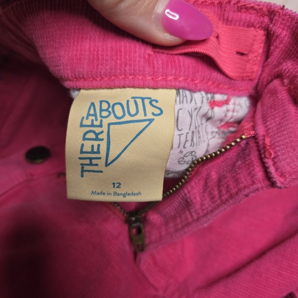 Kids Pink Corduroy Jeans sz 12 - Picture 3 of 5